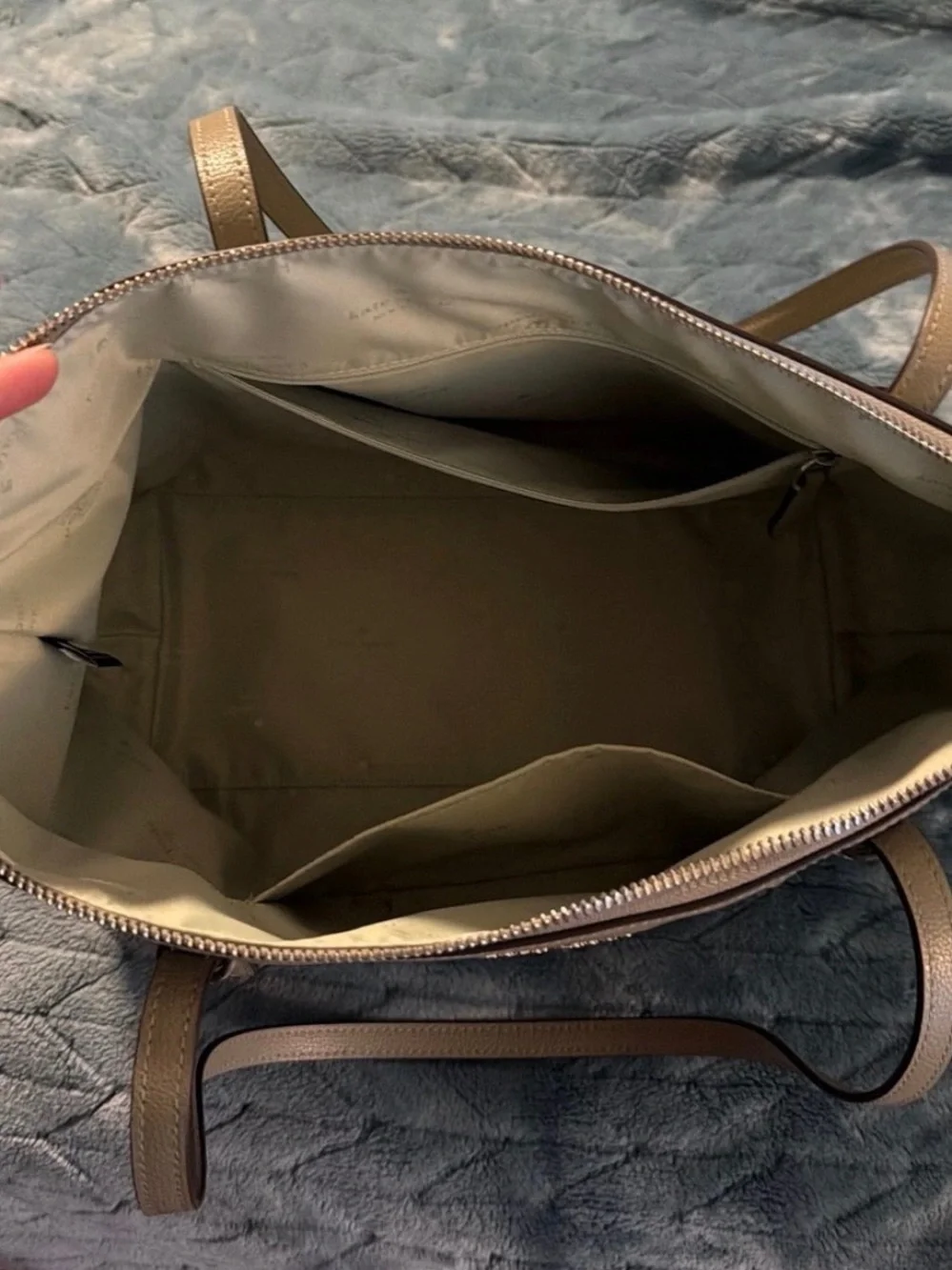 kate spade Pebbled Taupe Leather Tote
